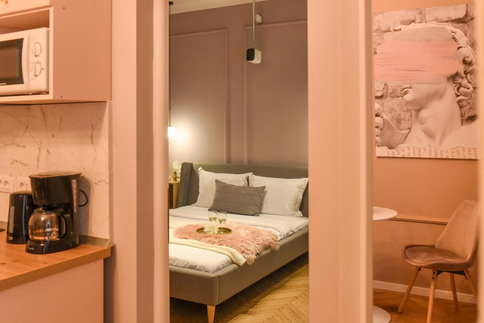 Modern Stay - Central Studios With Wall Projector Near Radisson Bukurešť Pokoj fotografie
